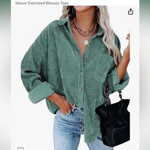 Women’s Corduroy Button Down Shirts S